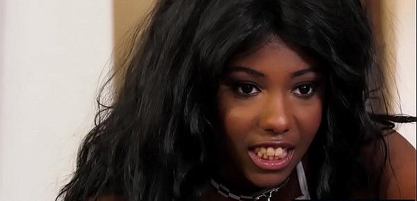 Ebony step daughter begs white dad to fuck her pussy & mouth  - fucked up family